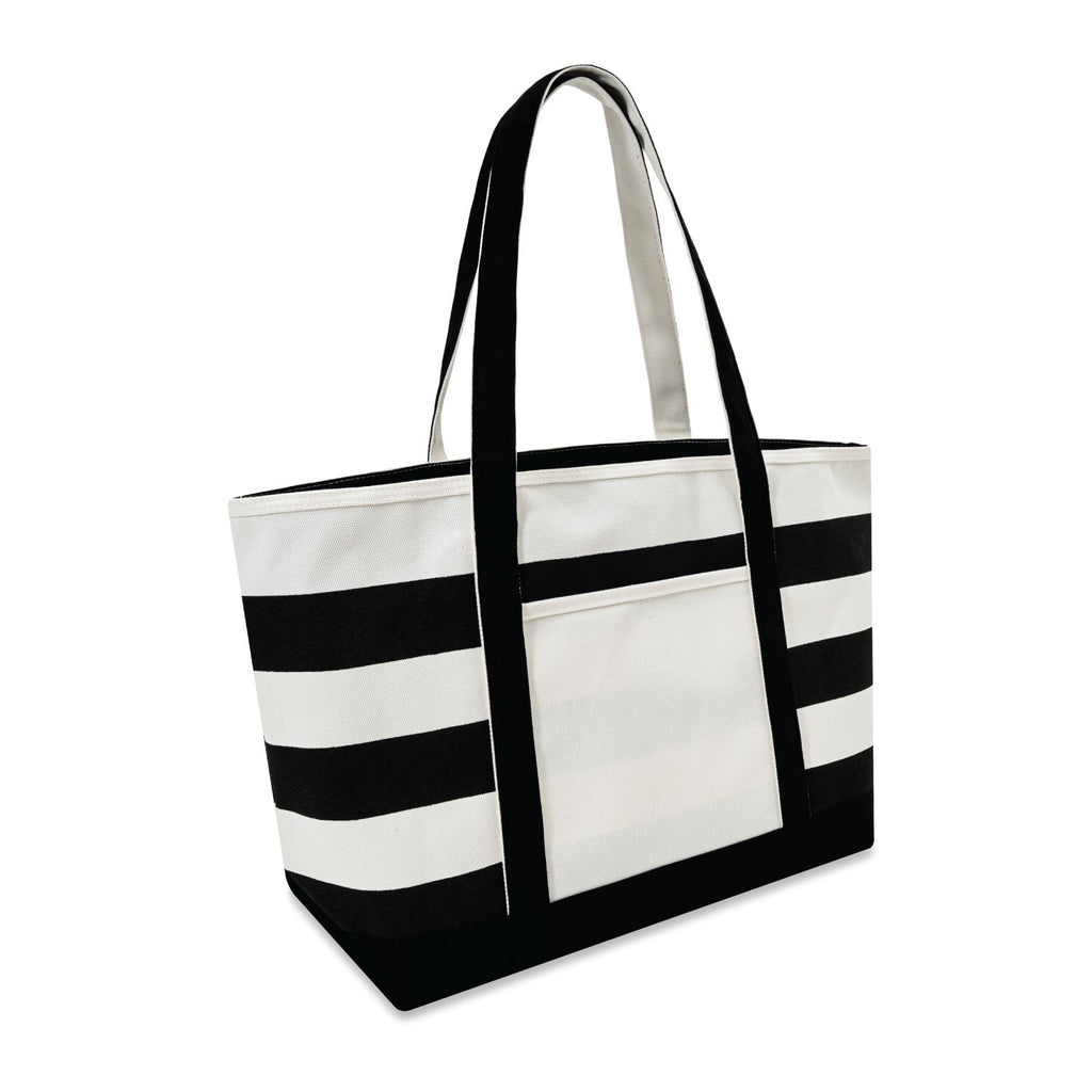 Xl Cotton Canvas Anchor Tote Bag (24'' W X 14'' H) 18 Oz-Tote Bag-Brand Your Tote-Natural-Black-Brand Your Tote