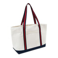 Xl Cotton Canvas Commander Tote Bag (24'' W X 14.17'' H) 24 Oz-Tote Bag-Brand Your Tote-Natural-Navy Blue-Red-Brand Your Tote