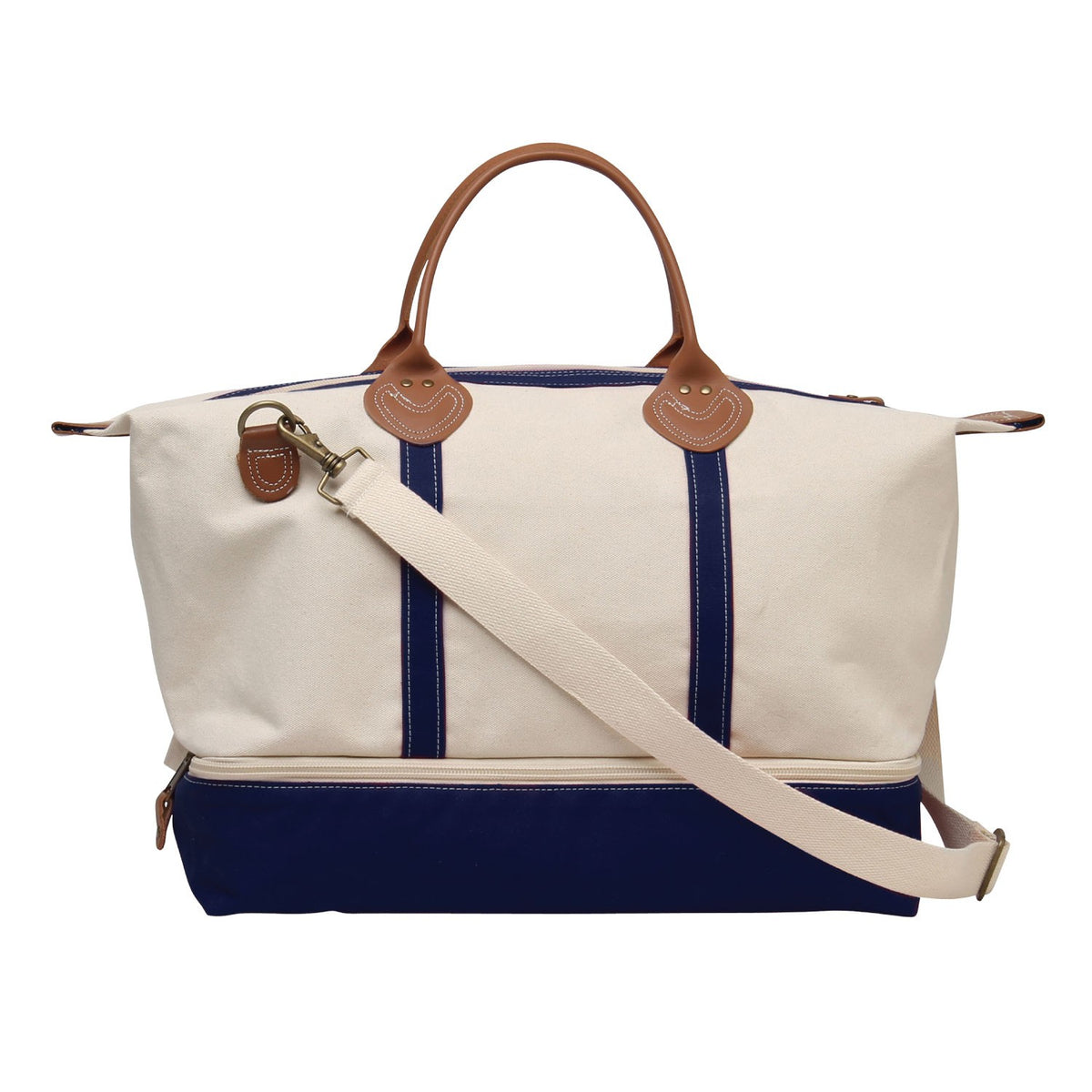 Xl Cotton Canvas Sierra Weekender Bag (24'' W X 14'' H) 20 Oz-Bag-Brand Your Tote-Navy Blue-Brand Your Tote