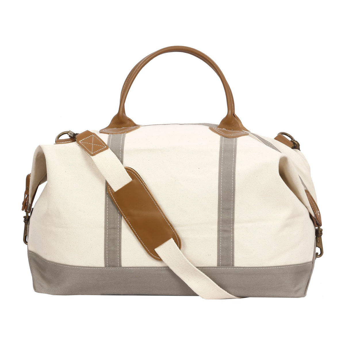 Xl Cotton Canvas Signature Weekender Bag (25'' W X 13'' H) 20 Oz-Bag-Brand Your Tote-Grey-Brand Your Tote